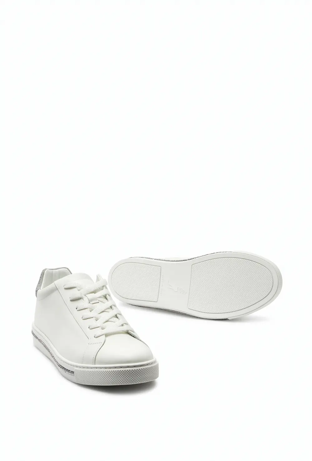 Rene Caovilla Xtra White And Silver Sneaker 15