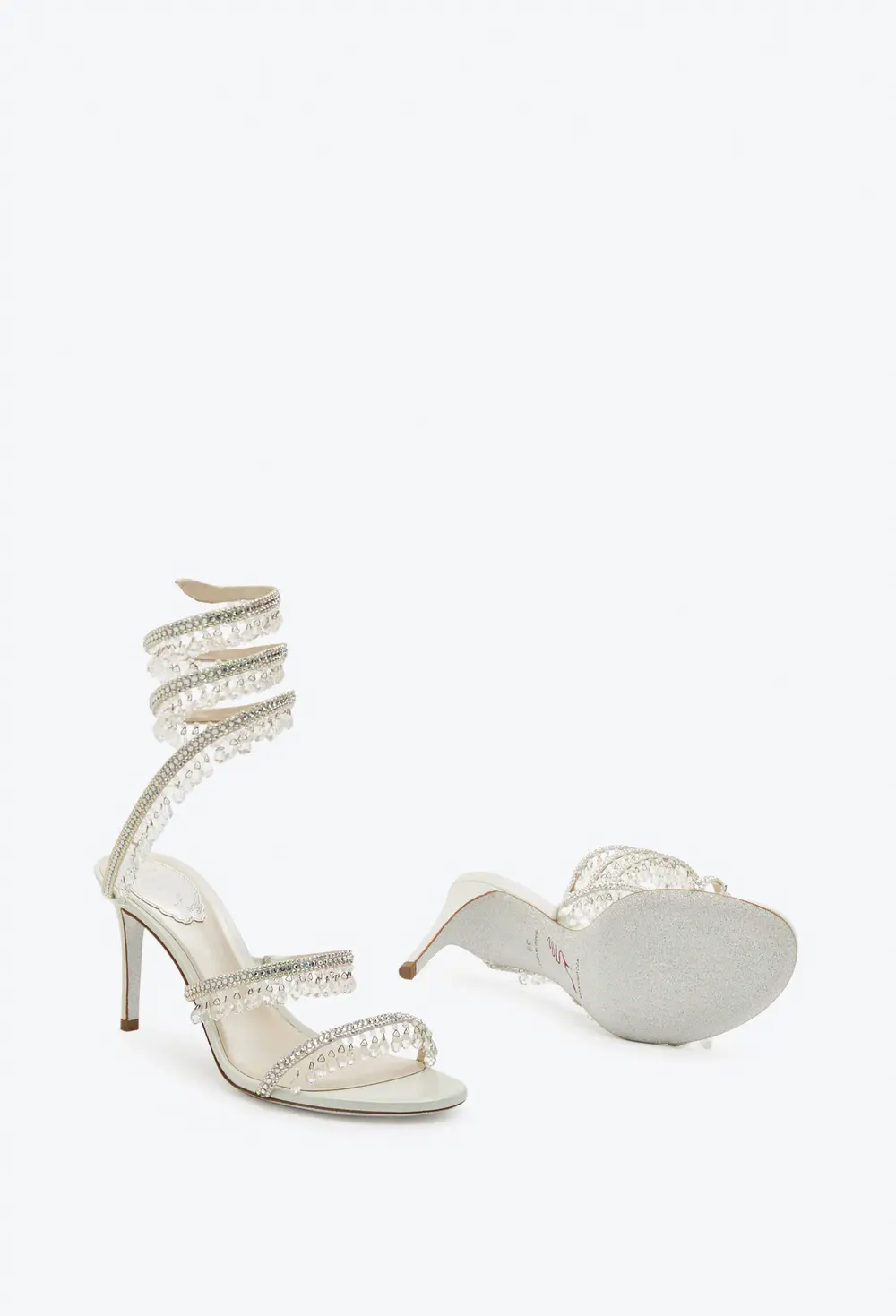 Rene Caovilla Chandelier Ivory Sandal 80