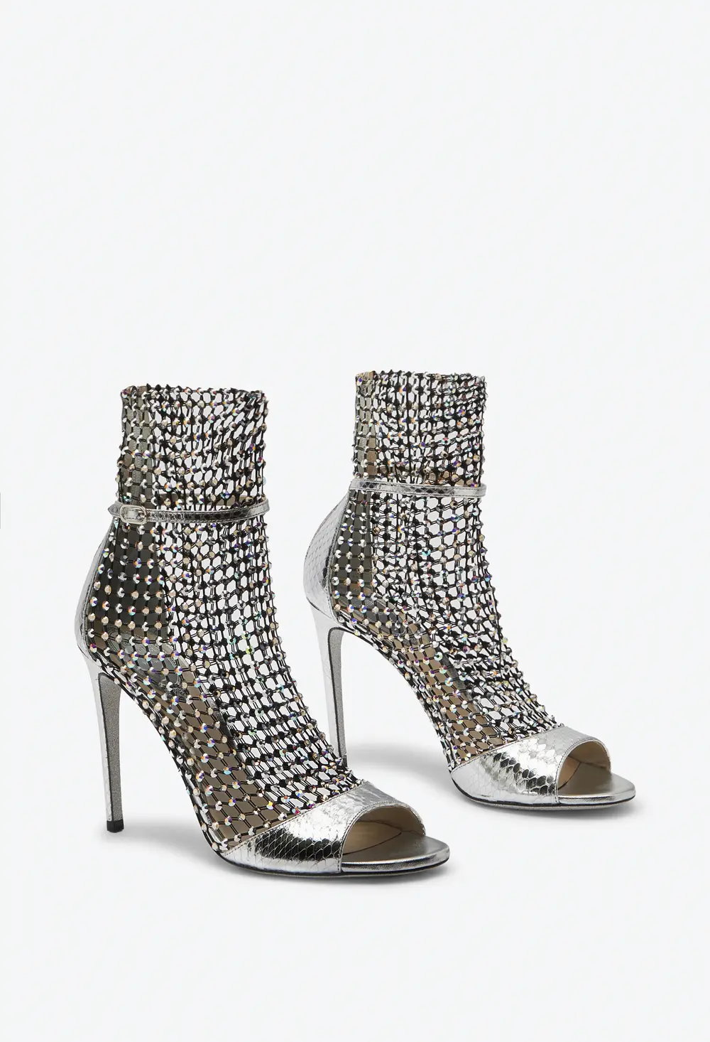 Rene Caovilla Galaxia Silver Sandal 105