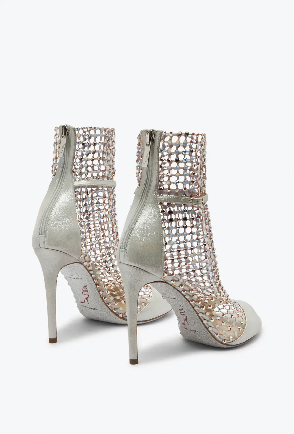 Rene Caovilla Ivory Stiletto Heel Sandals Galaxia 105