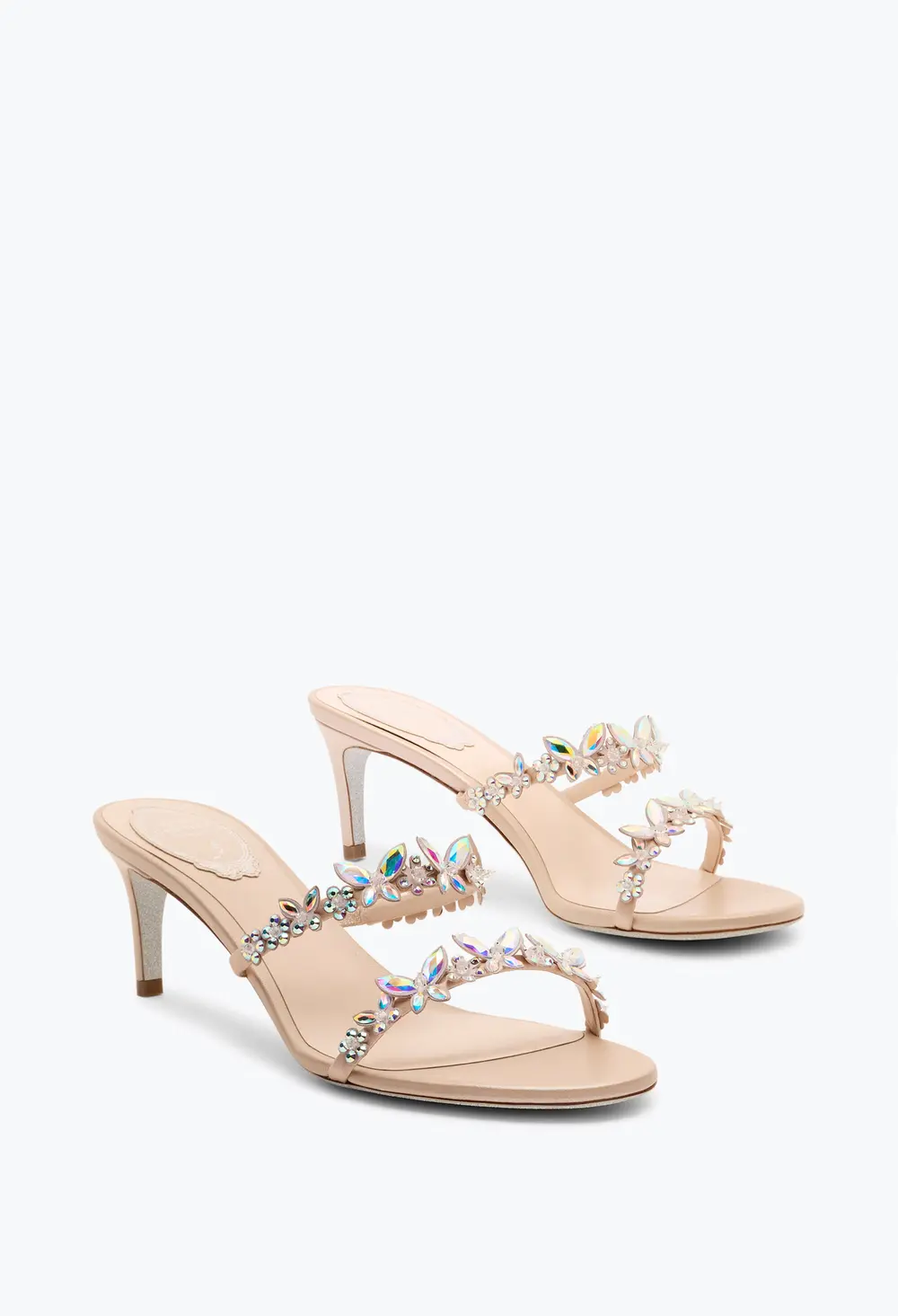 Rene Caovilla EDEN NUDE MULE SANDAL 60