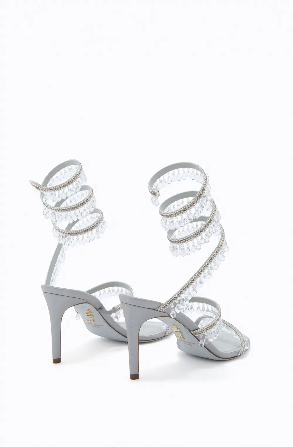 Rene Caovilla CHANDELIER SILVER SANDAL 80