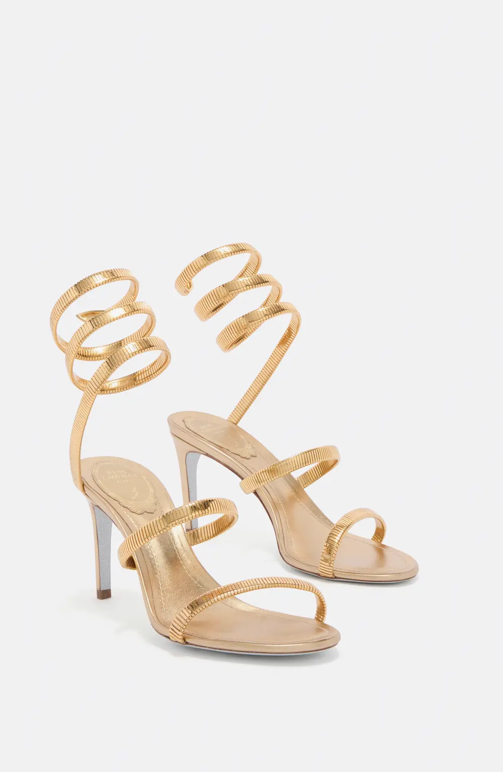 Rene Caovilla JUNIPER GOLD SANDAL 80