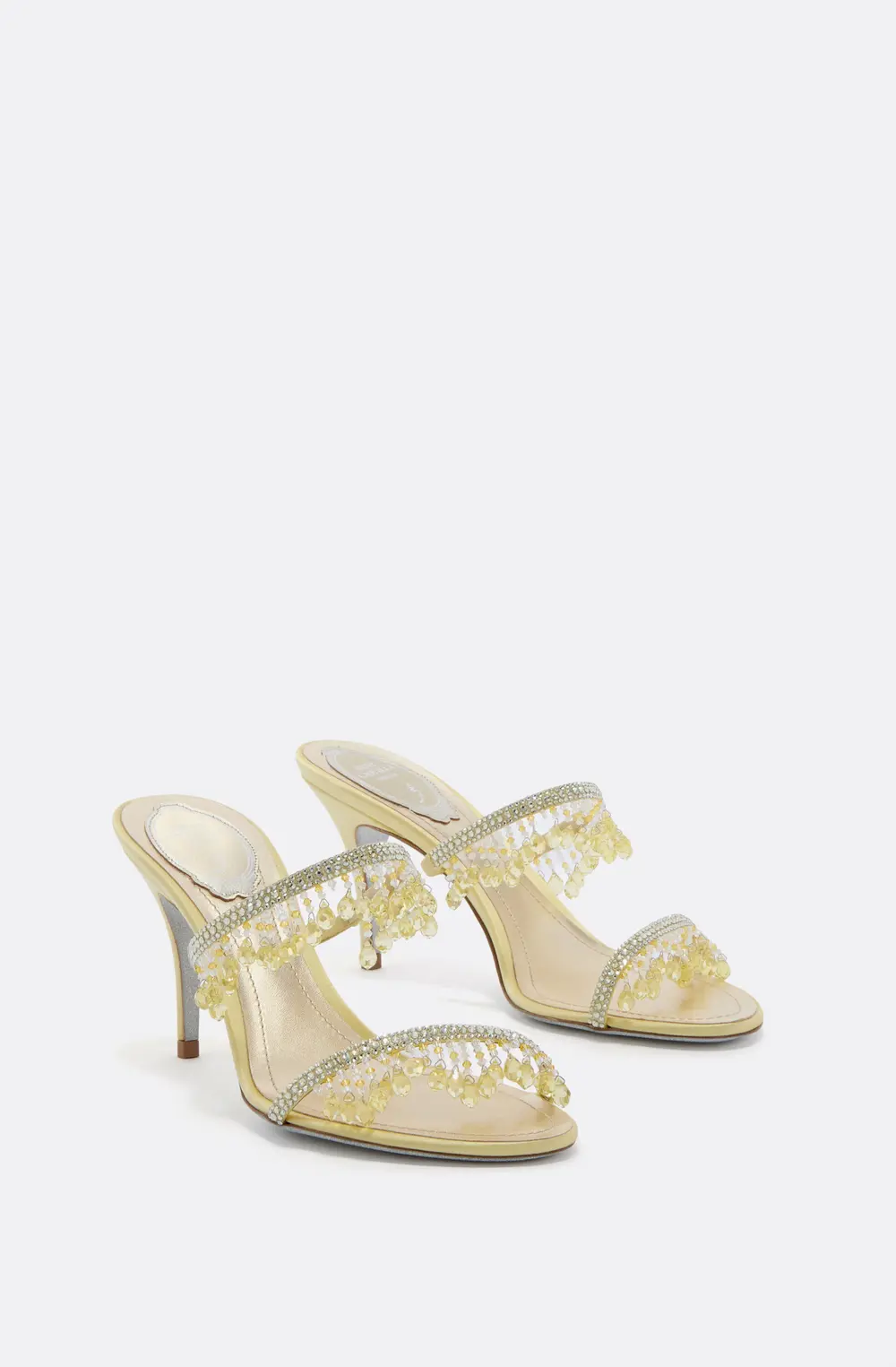 Rene Caovilla JAHANARA BUTTER YELLOW MULE 80