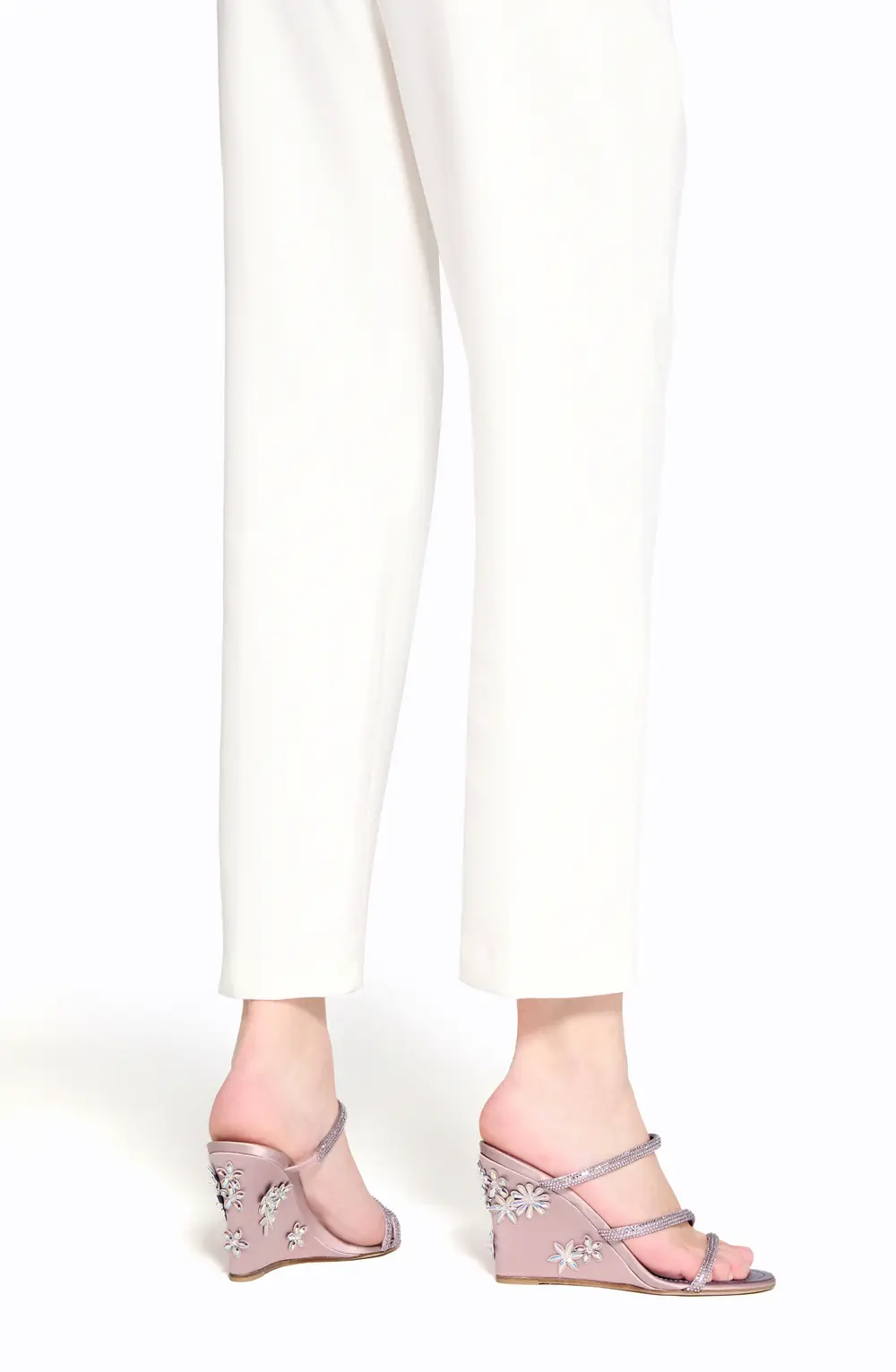Rene Caovilla EVA LILAC WEDGE SANDAL 80