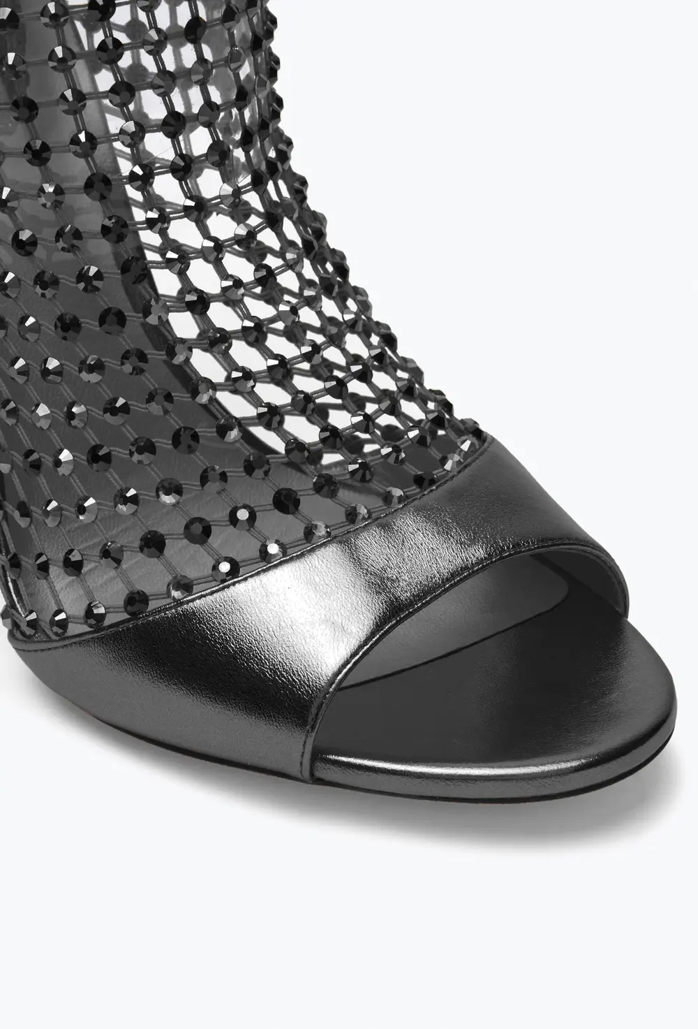 Rene Caovilla Galaxia Metallic Anthracite Sandal 105