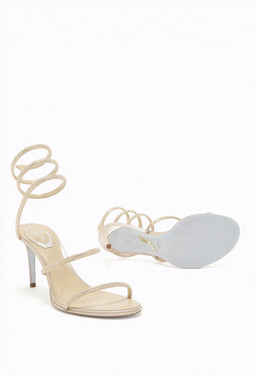Rene Caovilla CLEO CHAMPAGNE SANDAL 80
