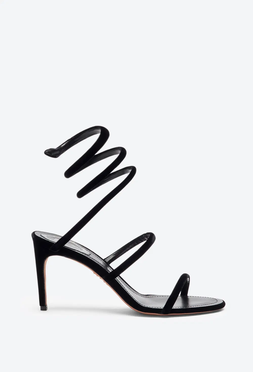 Rene Caovilla CLEO BLACK VELVET SANDAL 80