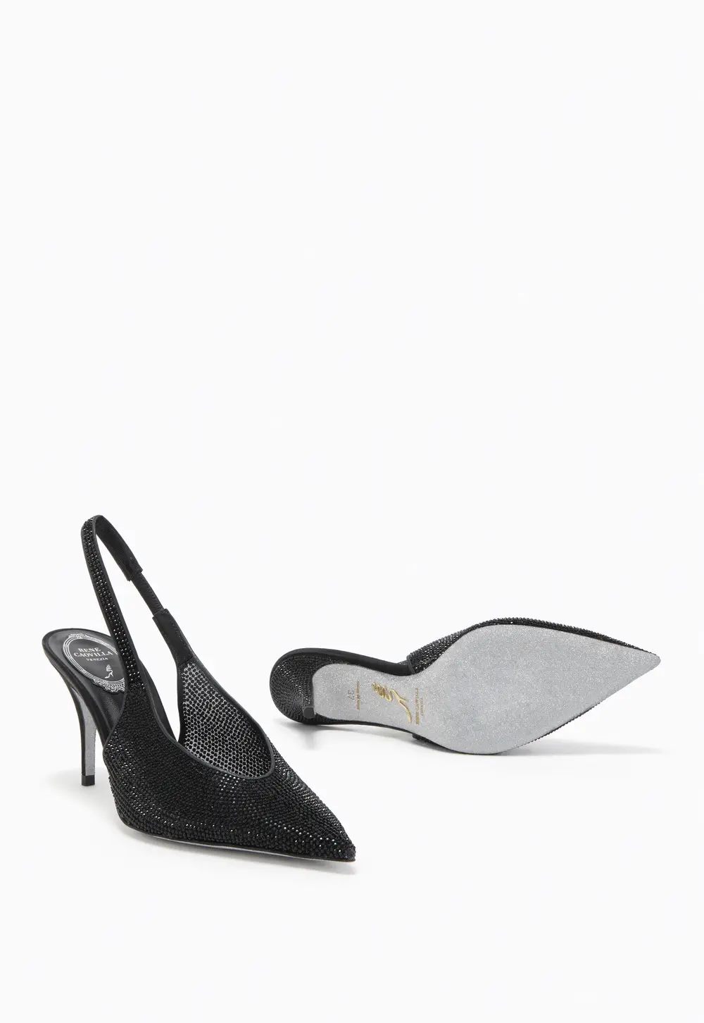 Rene Caovilla JINNY BLACK SLINGBACK 80