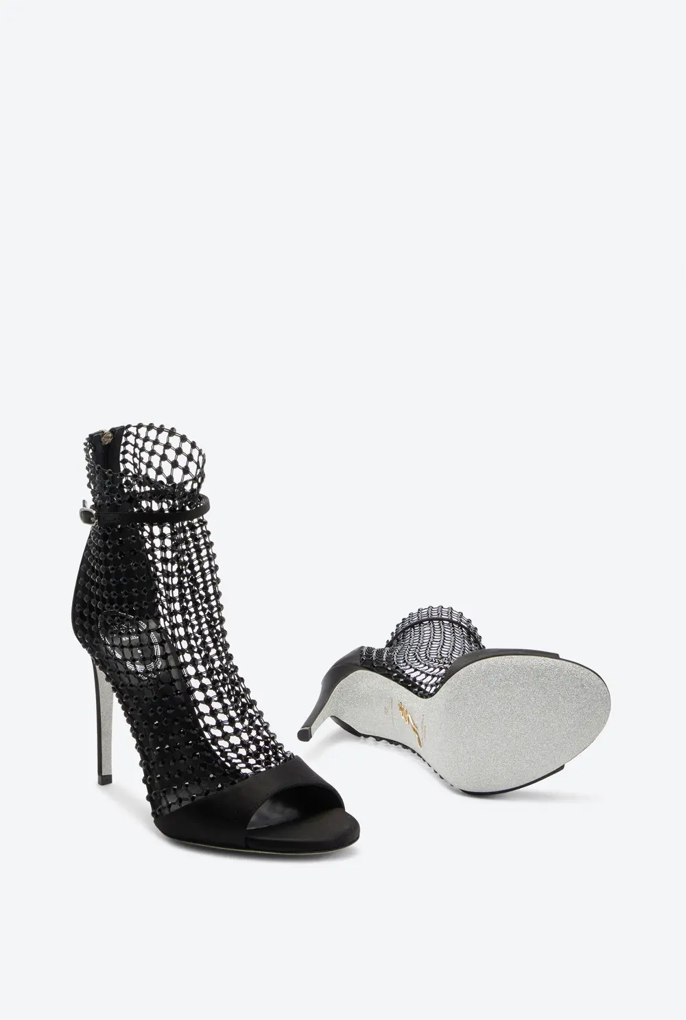 Rene Caovilla Galaxia Black Sandal 105