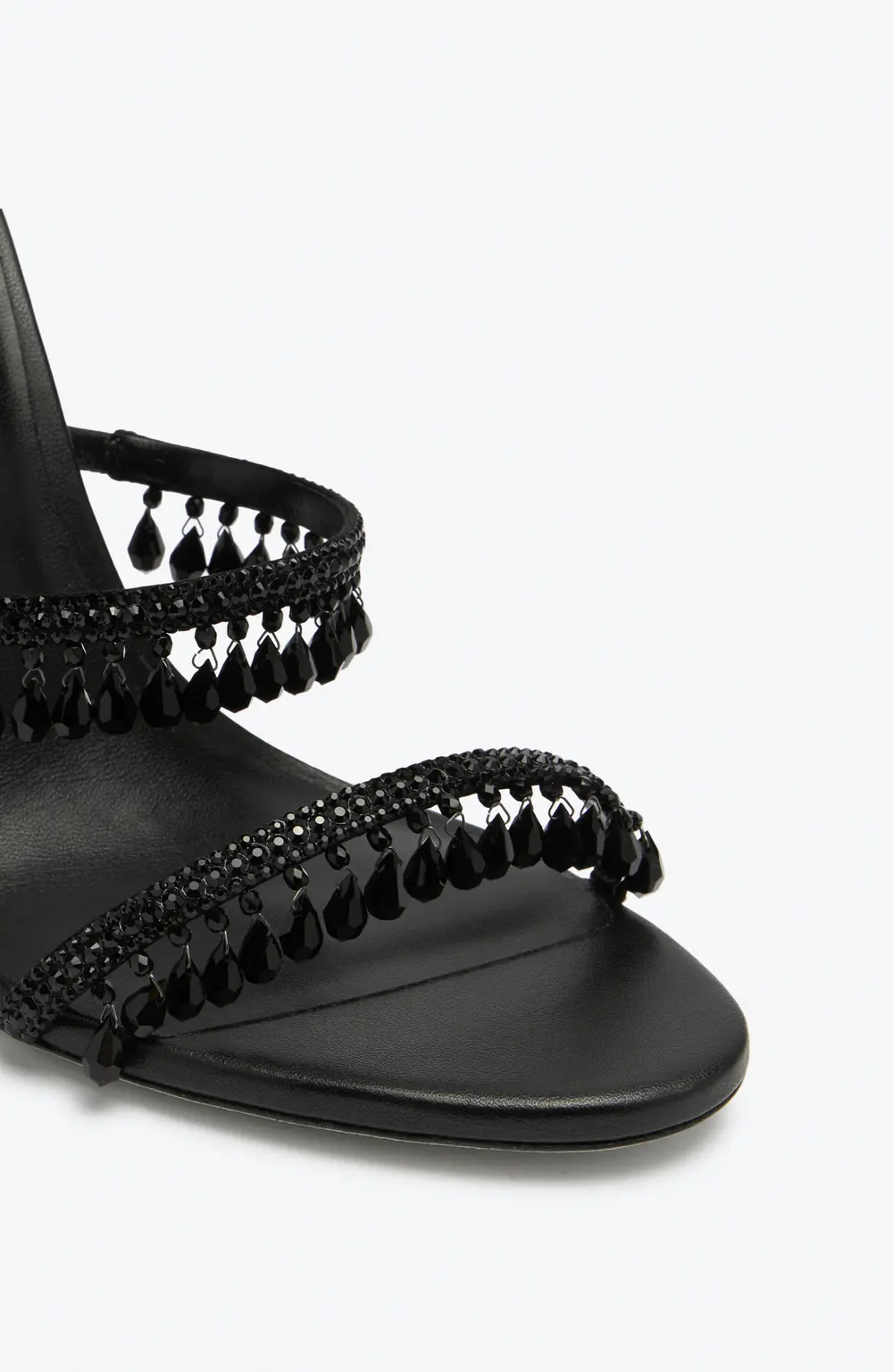 Rene Caovilla CHANDELIER BLACK SANDAL 105