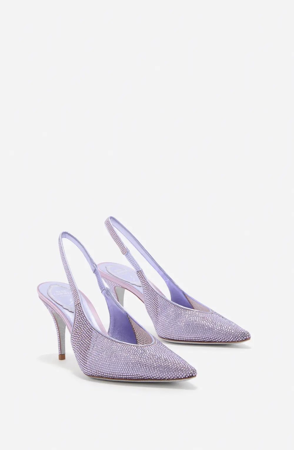 Rene Caovilla JINNY METALLIC VIOLET SLINGBACK 80