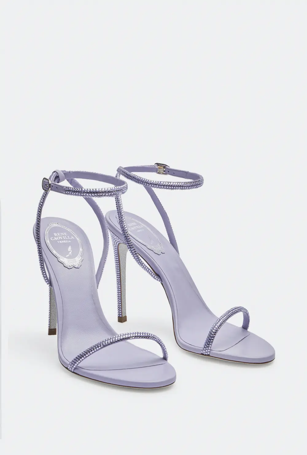 Rene Caovilla Ellabrita Crystal Lavender Sandal 105