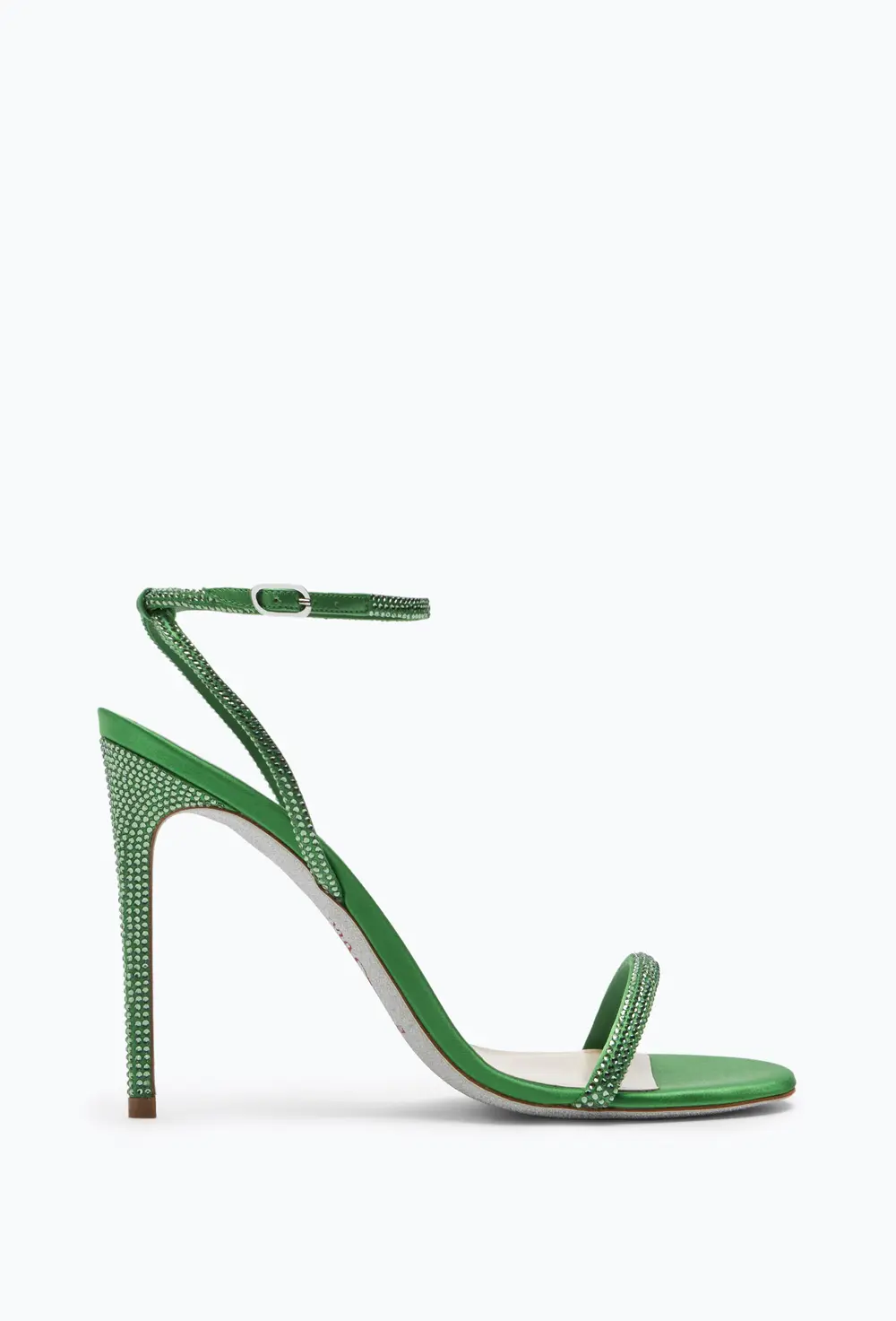 Rene Caovilla Ellabrita Crystal Green Sandal 105