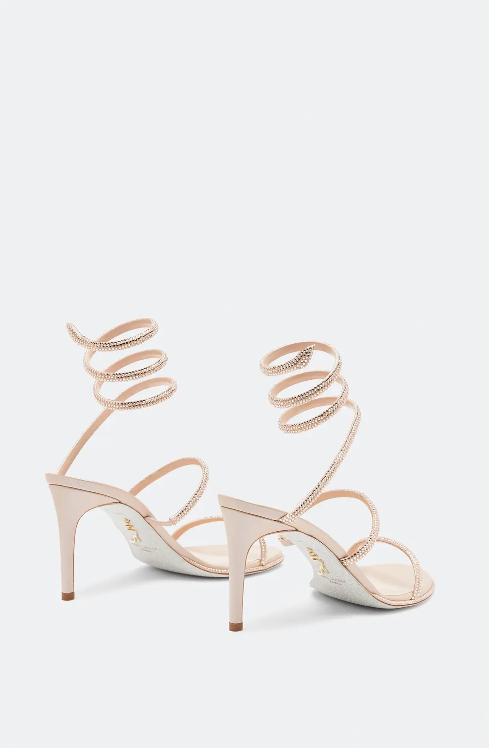 Rene Caovilla CLEO NUDE SANDAL WITH CRYSTALS 80