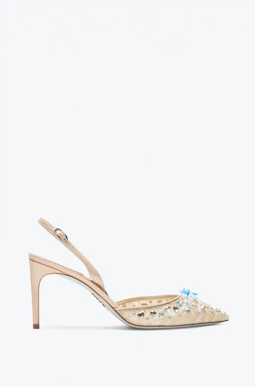 Rene Caovilla Cinderella Honey Slingback With Crystals 80