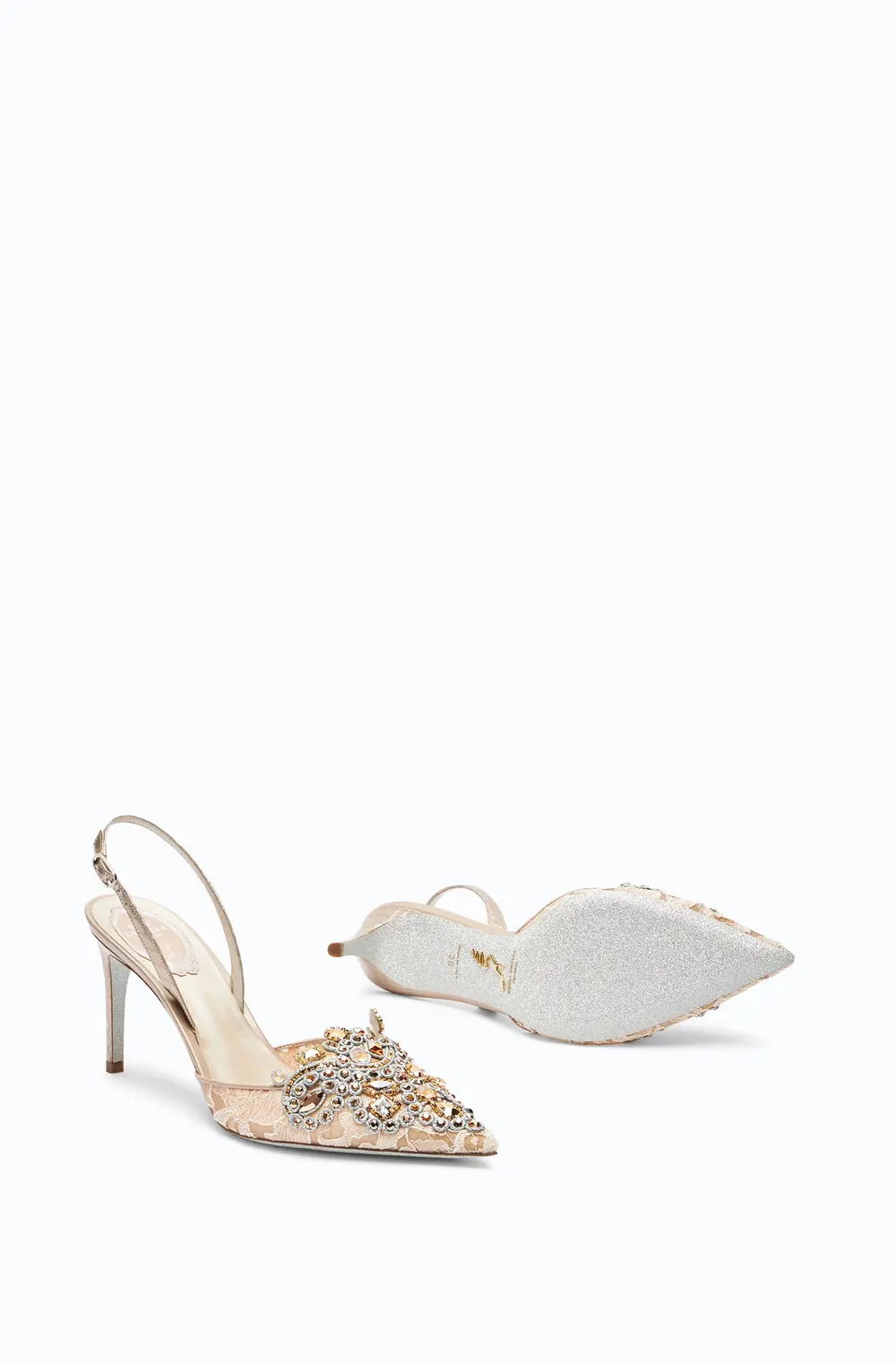 Rene Caovilla VENEZIANA CHAMPAGNE SLINGBACK 80