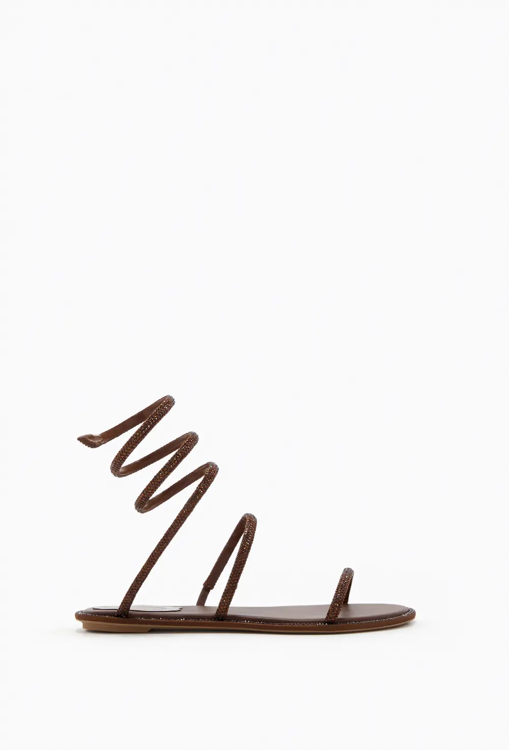Rene Caovilla CLEO BROWN FLAT SANDAL 10