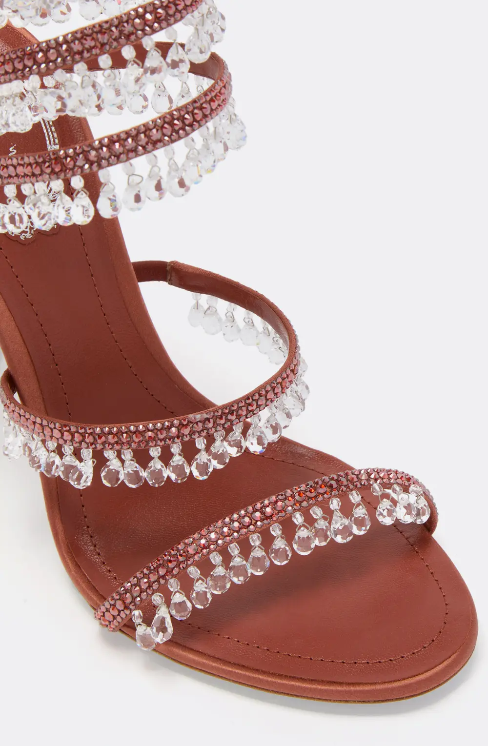 Rene Caovilla CHANDELIER MOCHA MOUSSE SANDAL 105