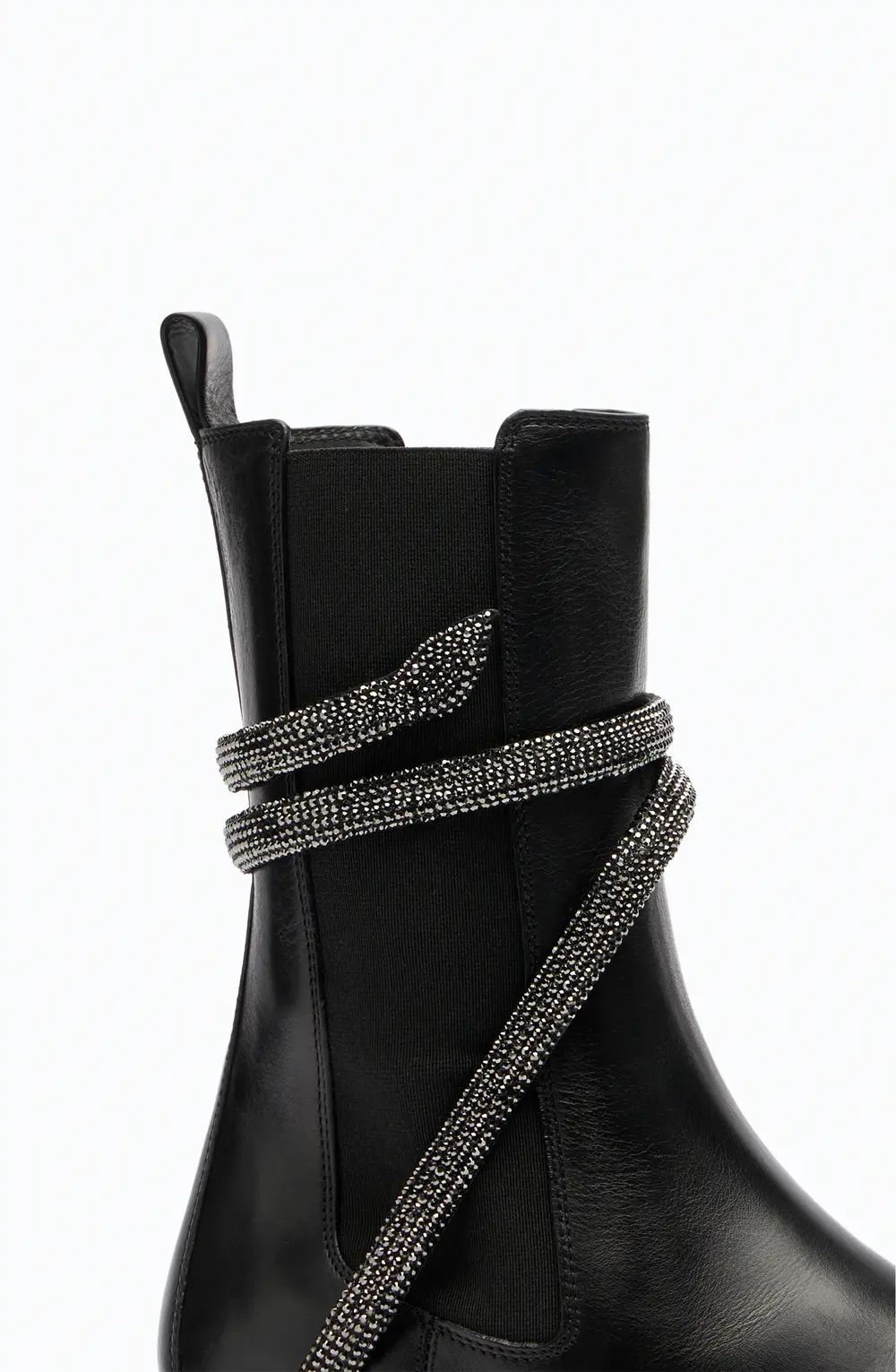 Rene Caovilla Cleo Combat Black Biker Boots