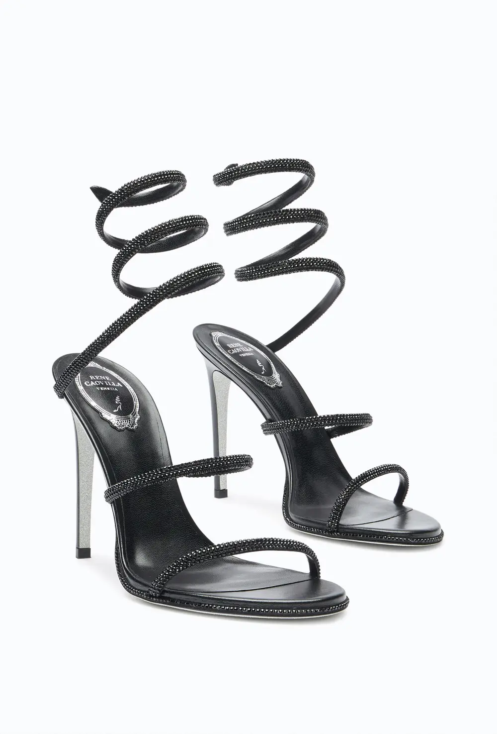 Rene Caovilla CLEO BLACK SANDAL 105