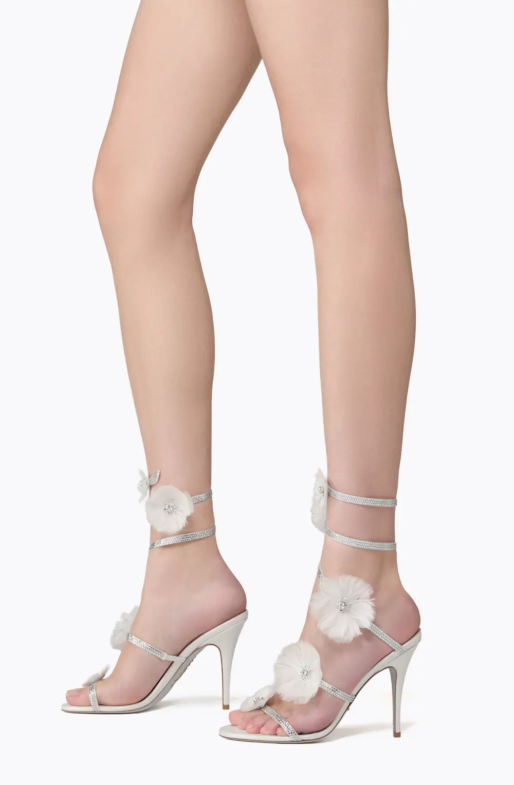 Rene Caovilla JOLENE WHITE SANDAL 100