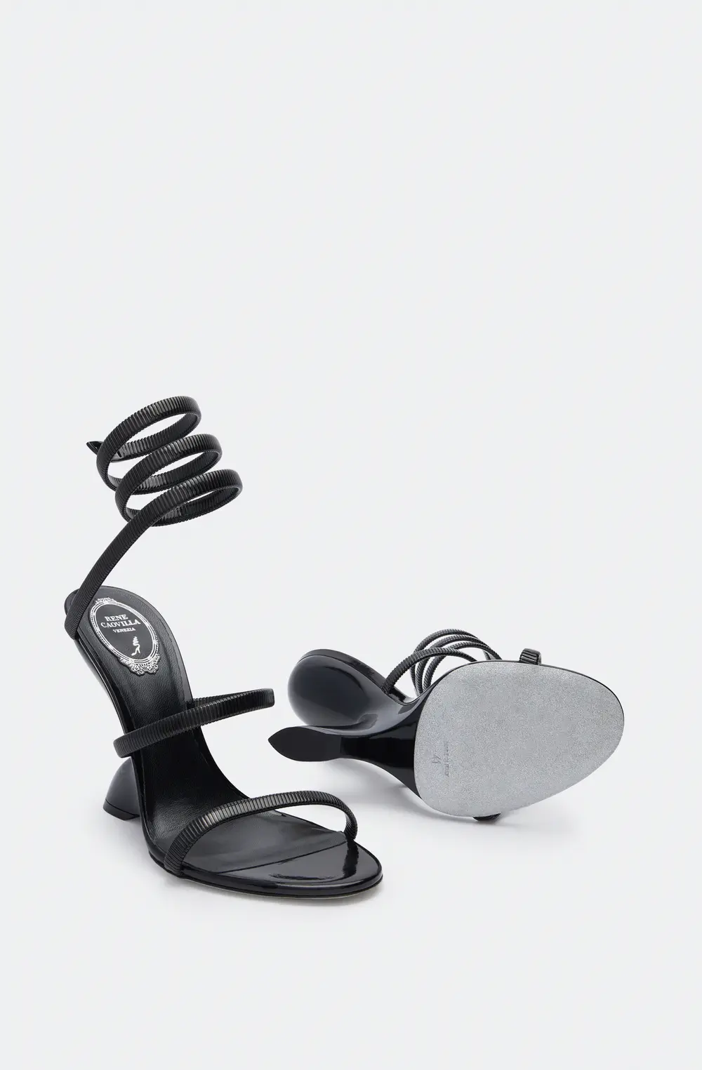 Rene Caovilla Symphony Black Sandal 105