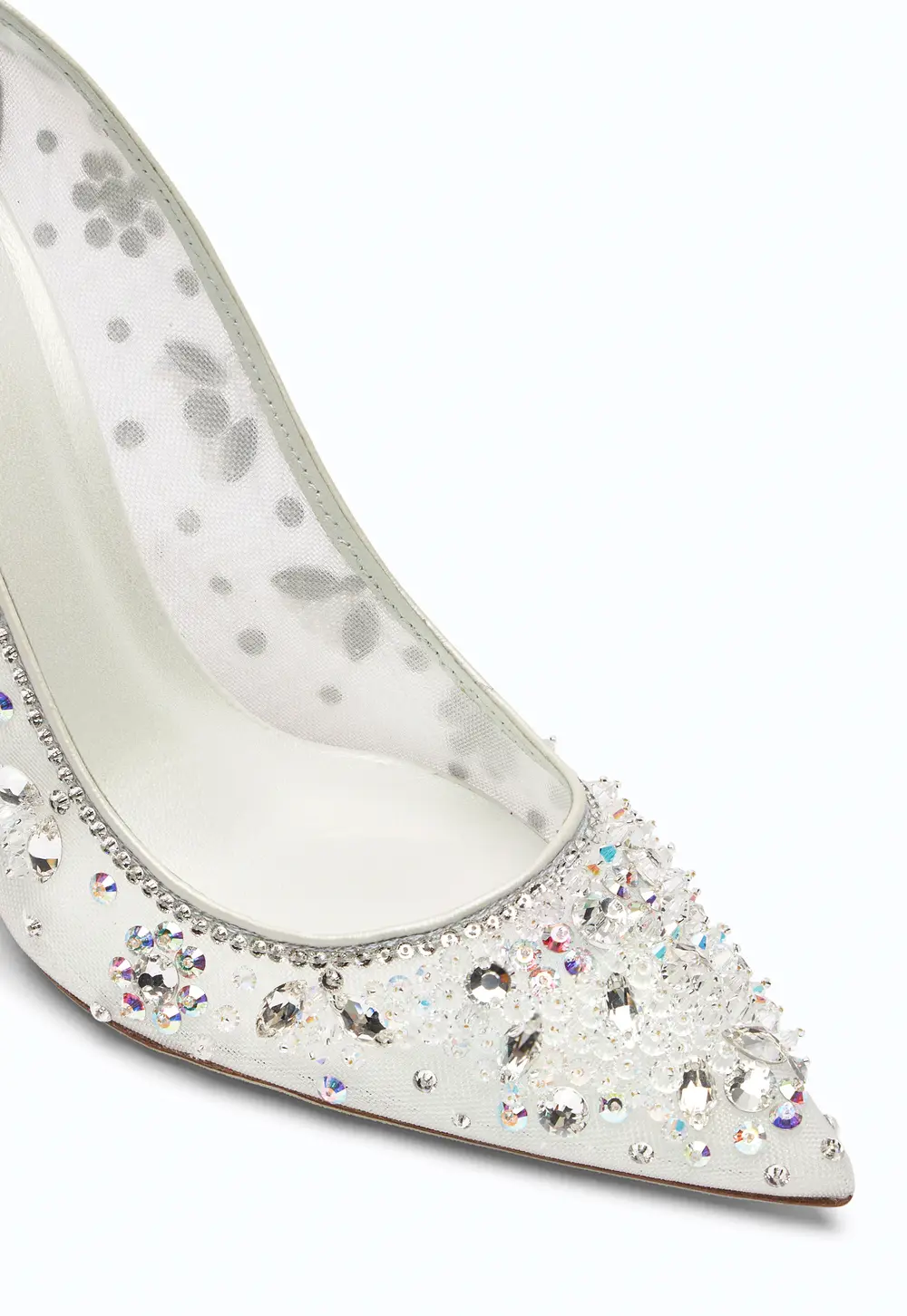 Rene Caovilla Cinderella White Pump 105