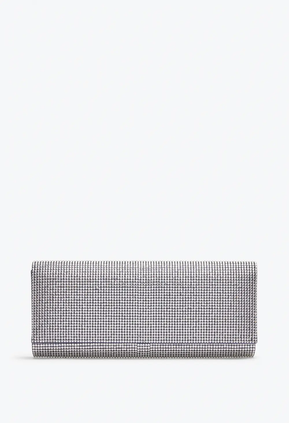 Rene Caovilla Zafira Blue Clutch With All-Over Crystals