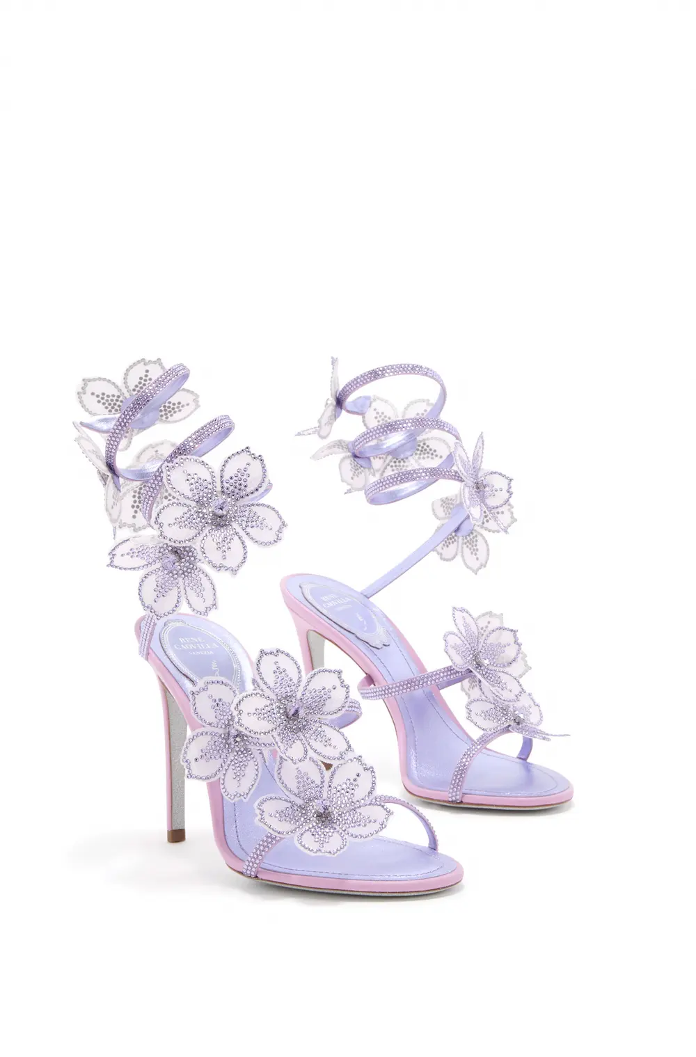 Rene Caovilla PEACH FLOWER WISTERIA SANDAL 105