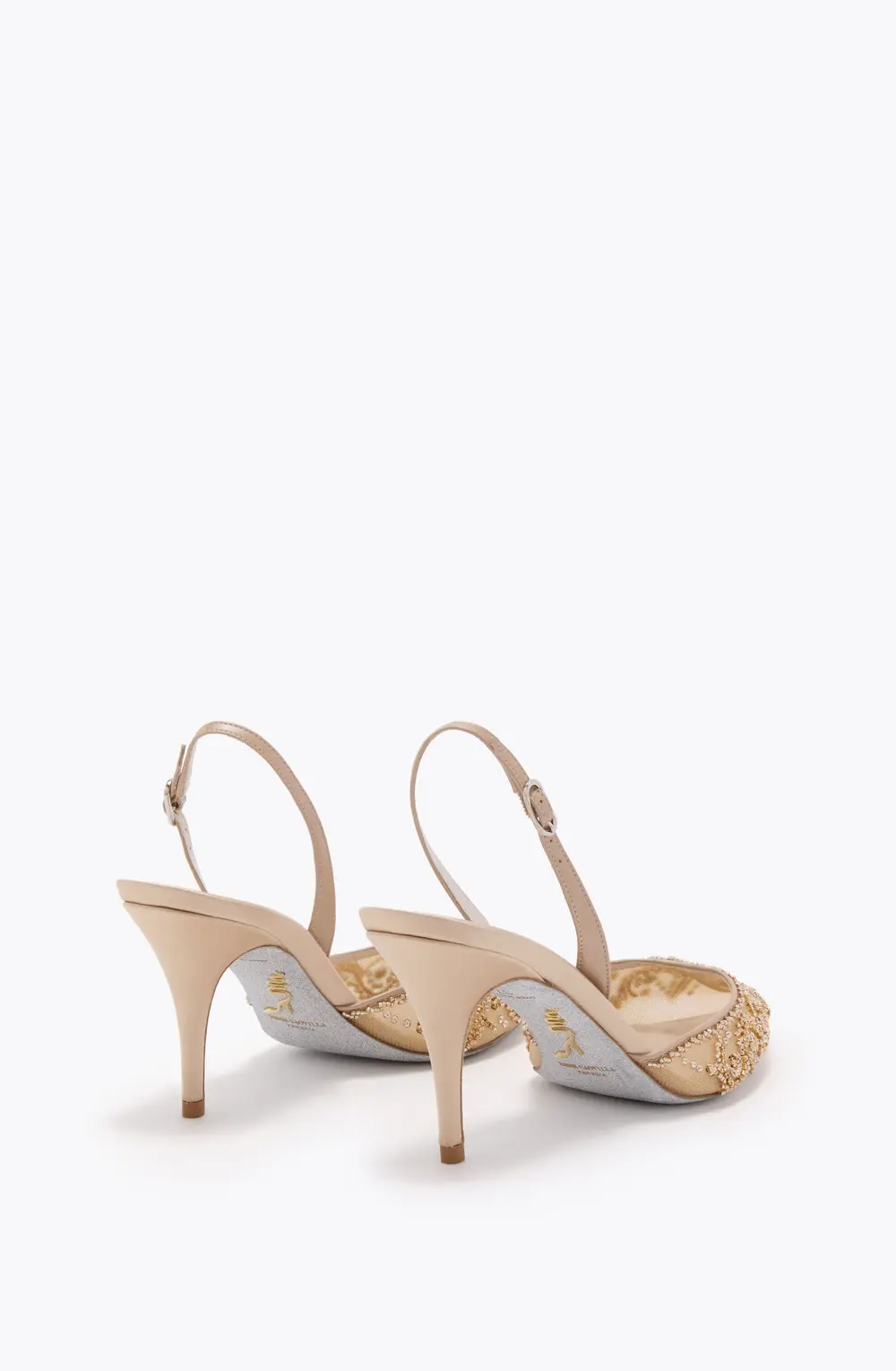 Rene Caovilla JAHANARA GOLD SLINGBACK 80