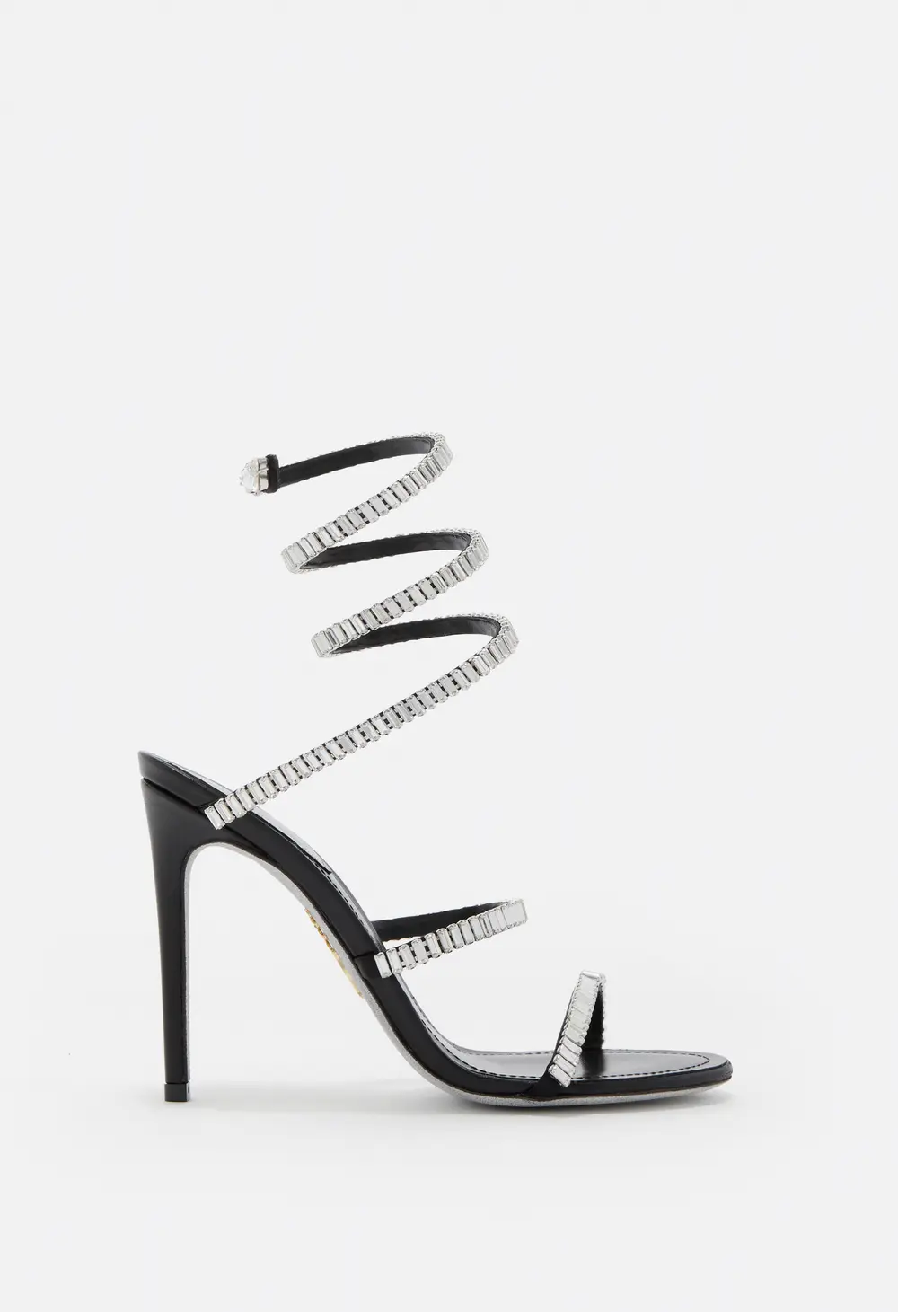 Rene Caovilla CLEO SPARK BLACK AND SILVER SANDAL 105