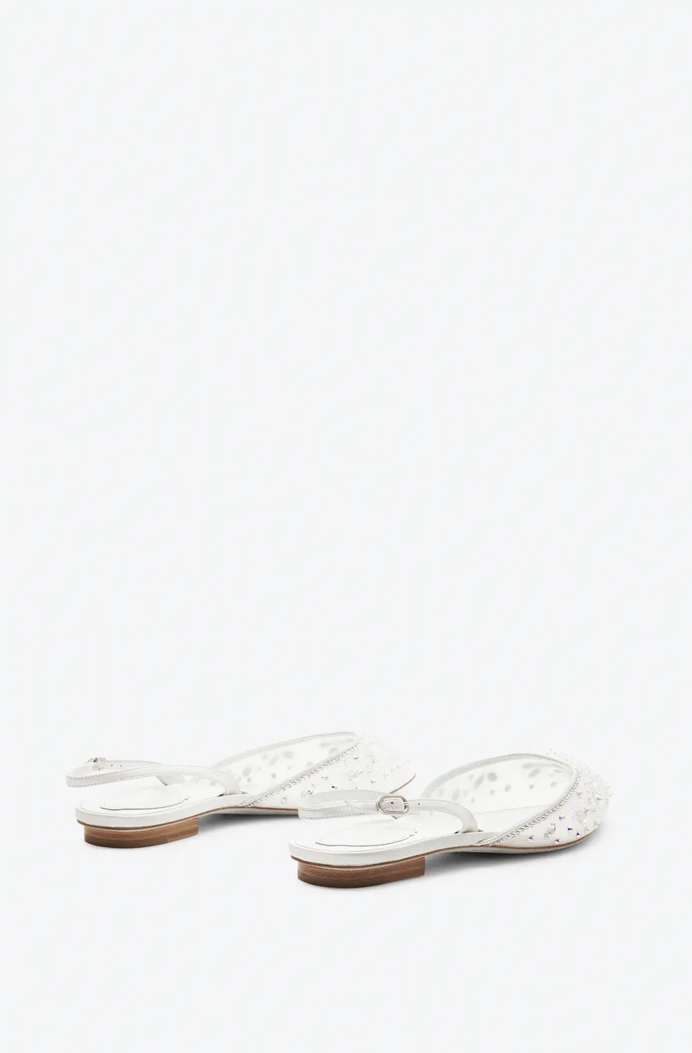 Rene Caovilla Cinderella White Slingback 10