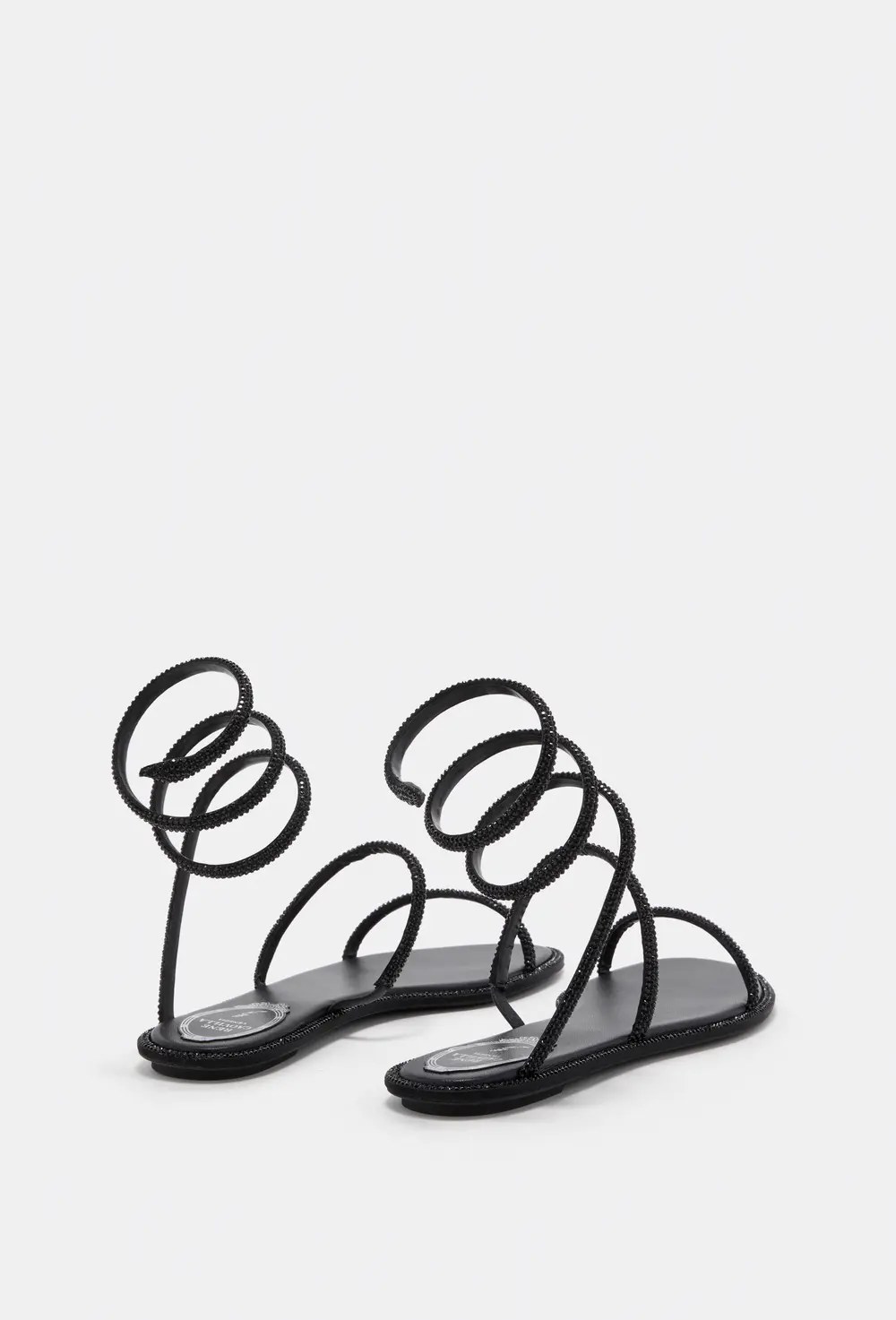Rene Caovilla CLEO BLACK FLAT SANDAL 10