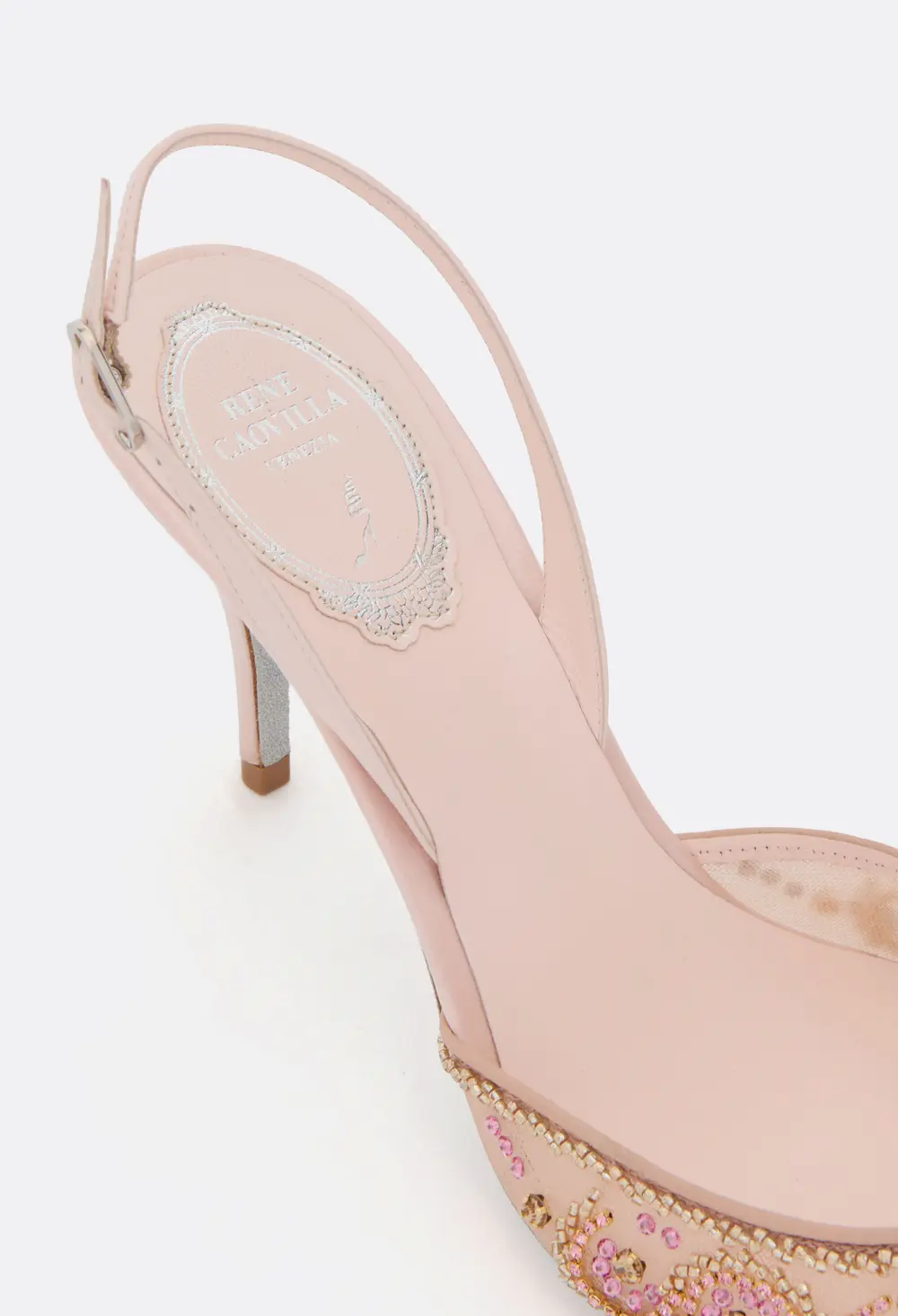 Rene Caovilla JAHANARA POWDER PINK SLINGBACK 80