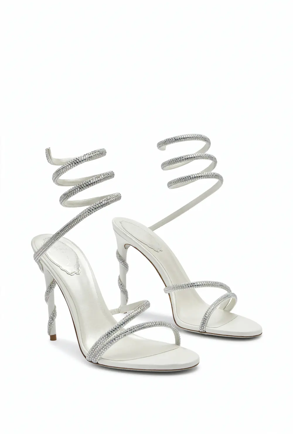 Rene Caovilla Margot Crystal Ivory Sandal 105