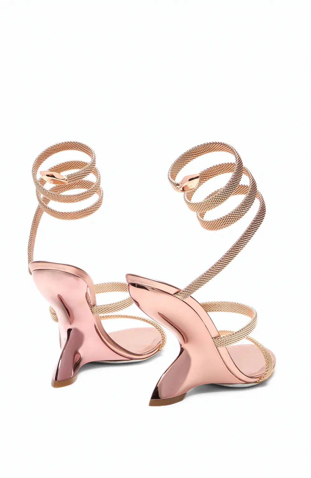 Rene Caovilla TRIGOLD SYMPHONY ROSE GOLD SANDAL 105