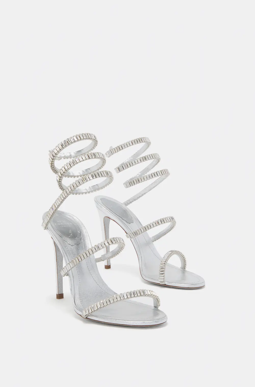 Rene Caovilla CLEO SPARK SILVER SANDAL 105