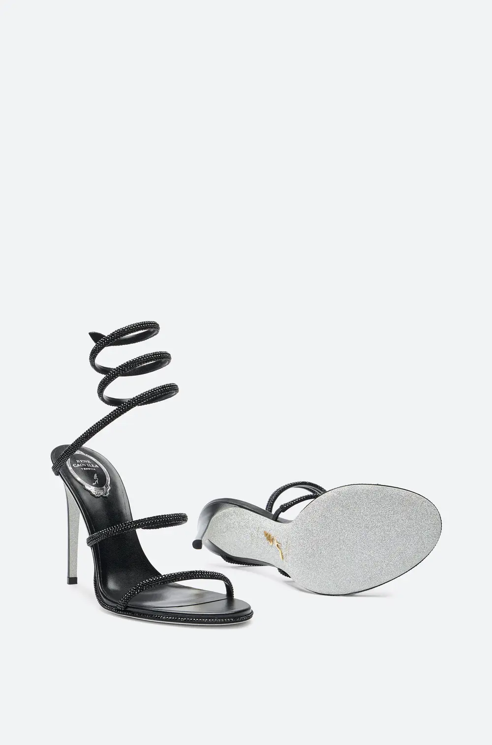 Rene Caovilla CLEO BLACK SANDAL 105