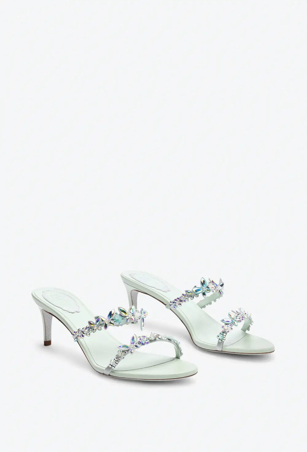 Rene Caovilla Eden Green Mint Mule 60