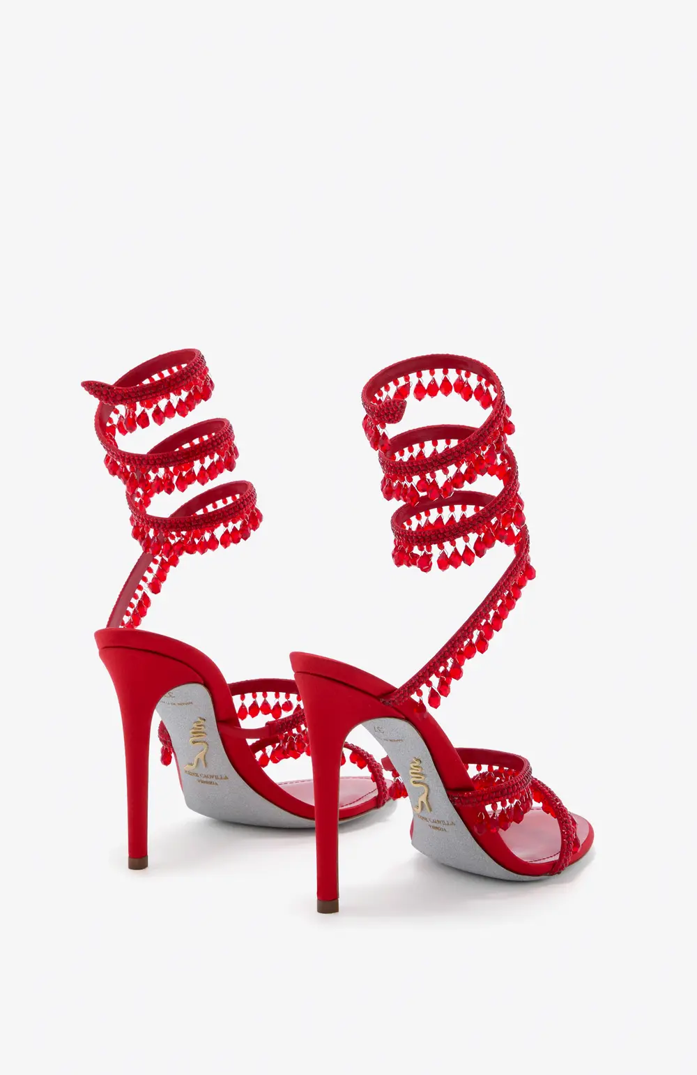 Rene Caovilla CHANDELIER RED SANDAL 105