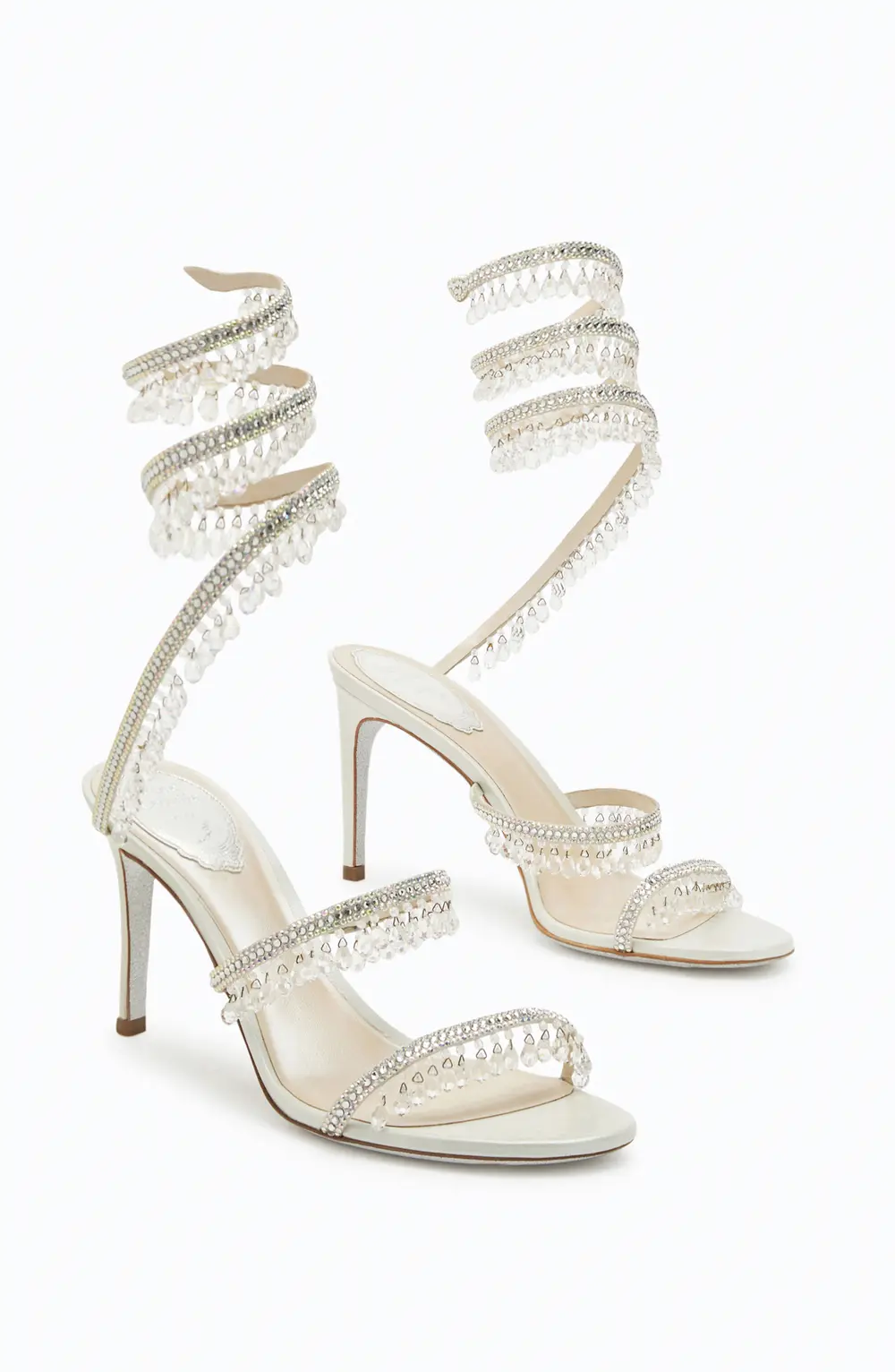 Rene Caovilla Chandelier Ivory Sandal 80