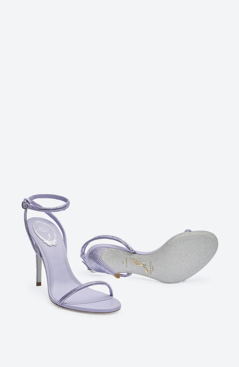 Rene Caovilla Ellabrita Crystal Lavender Sandal 105