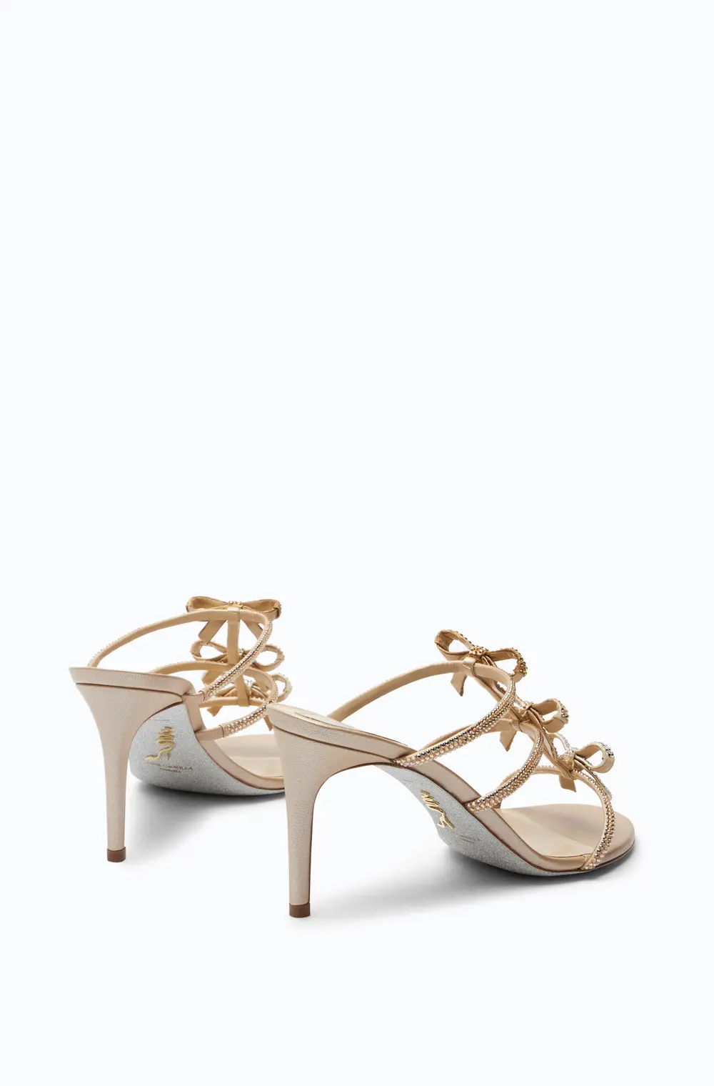 Rene Caovilla Caterina Champagne Mule 80