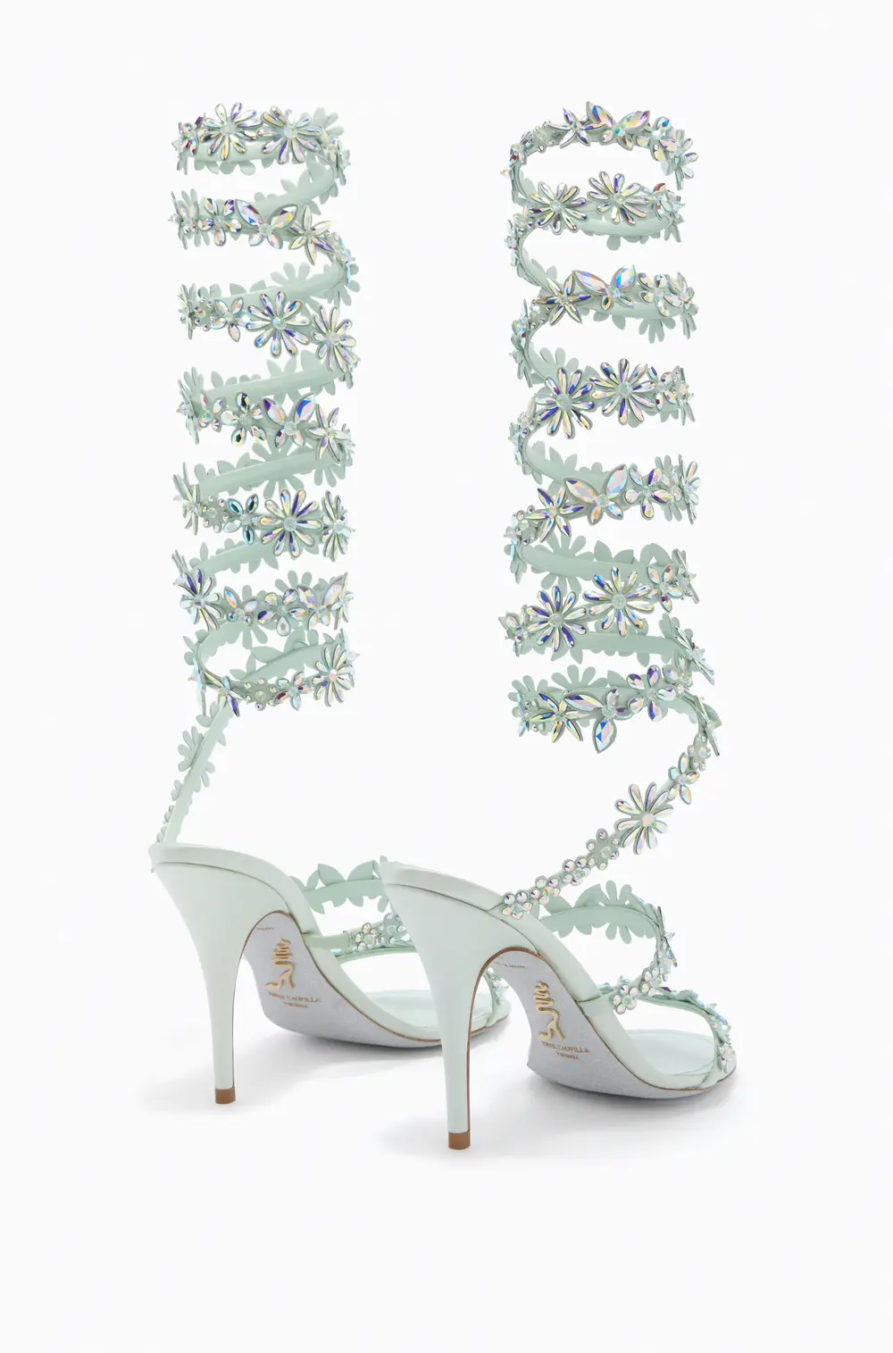 Rene Caovilla SUPER EVA MINT GREEN SANDAL 100