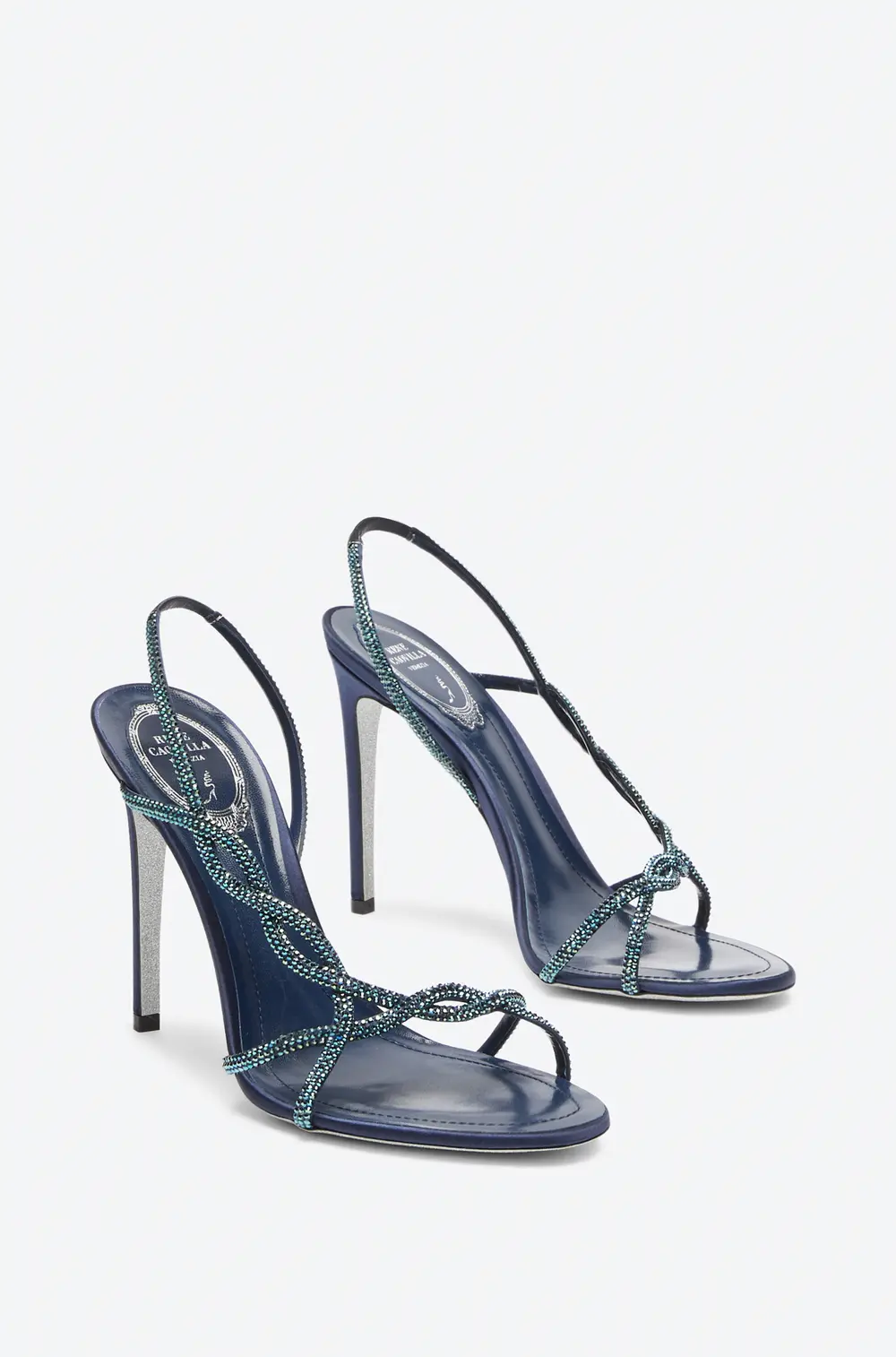 Rene Caovilla BRAID ELECTRIC BLUE SANDAL 105