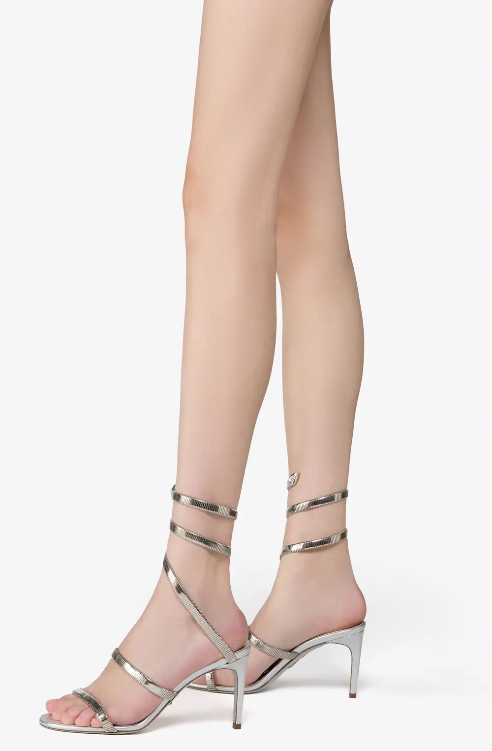 Rene Caovilla JUNIPER SILVER SANDAL 80