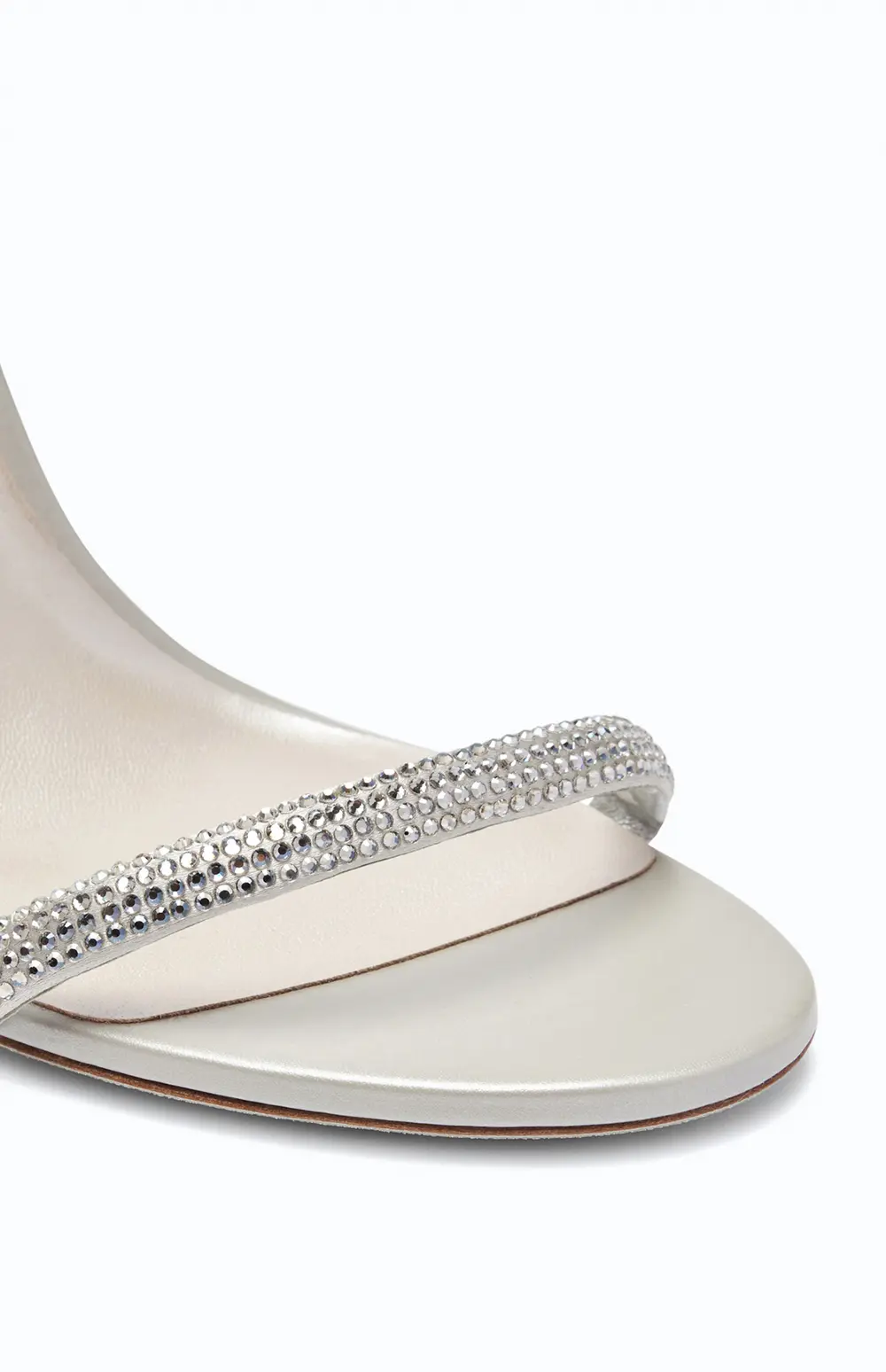 Rene Caovilla Ellabrita Crystal Silver Sandal 80