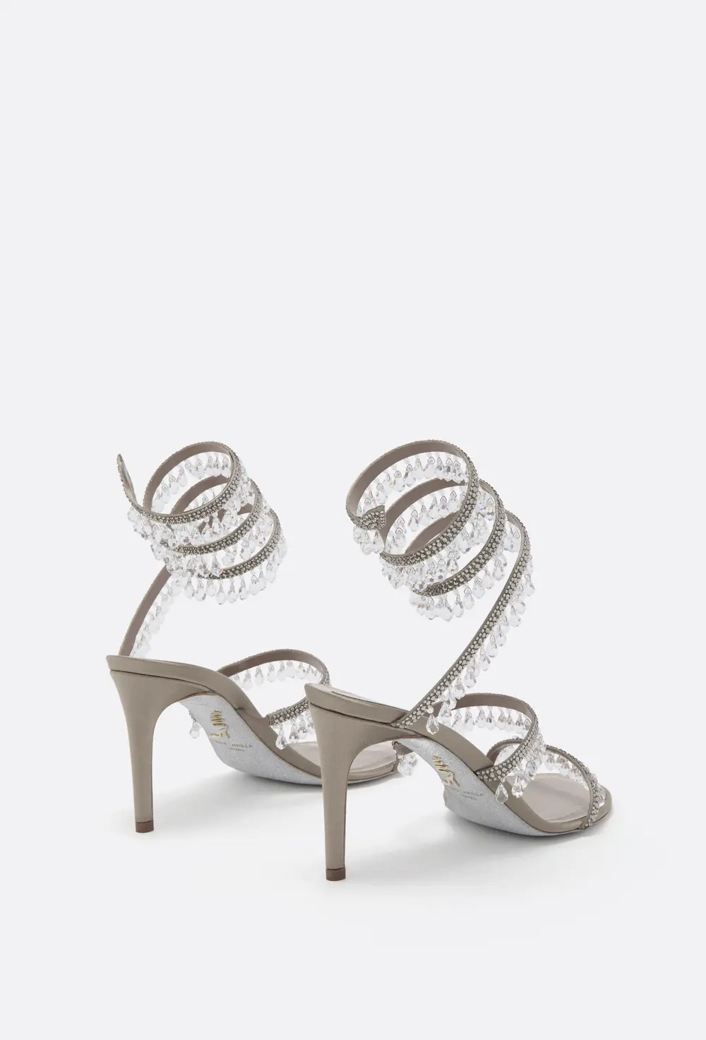 Rene Caovilla CHANDELIER DOVE GREY SANDAL 80