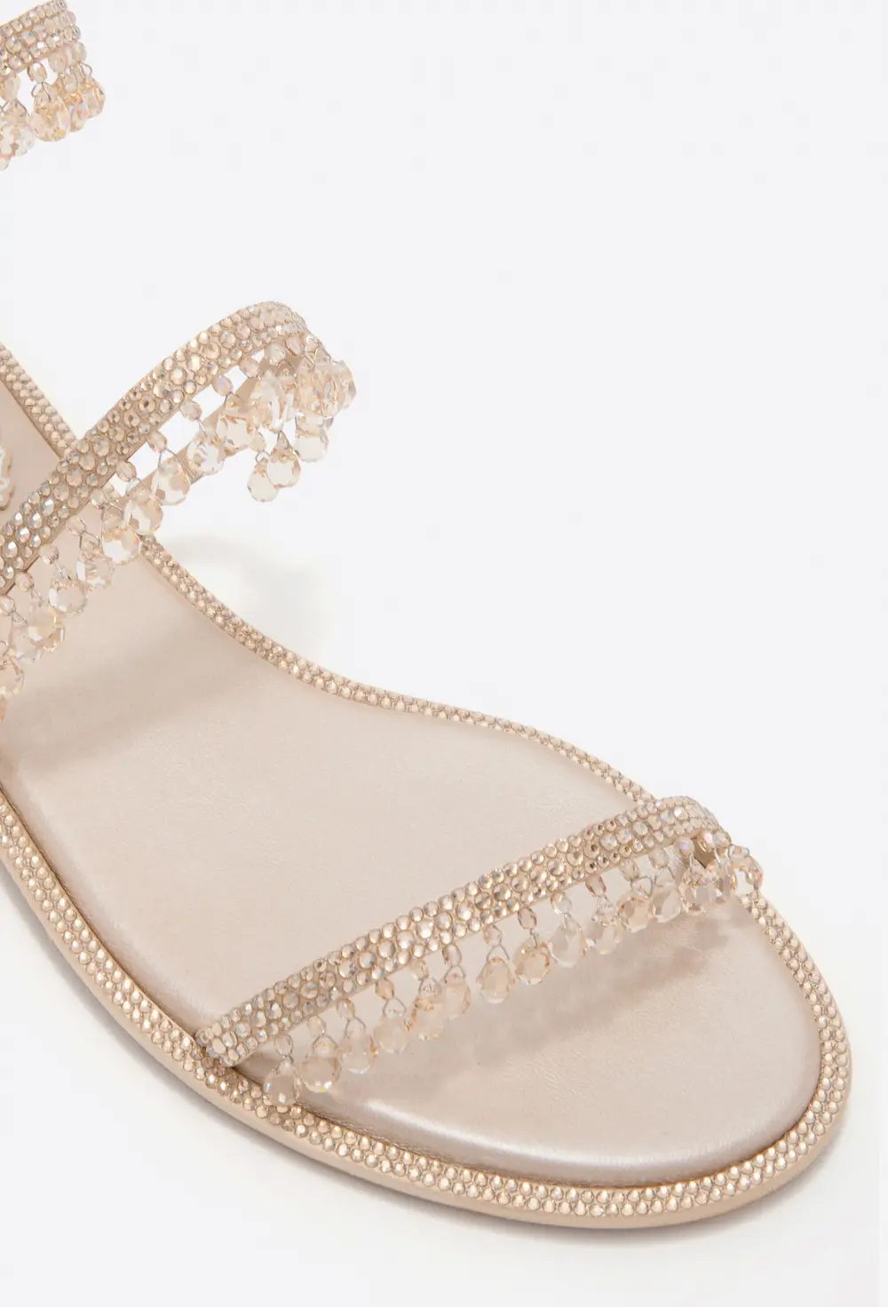 Rene Caovilla CHANDELIER GOLD FLAT SANDAL 10